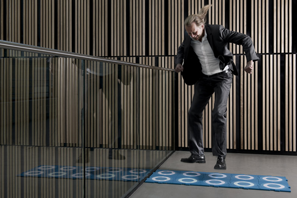 robot tiles interactive balance game
