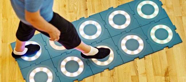 interactive robot tiles balance games