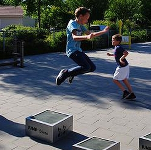 jump stone interactive game